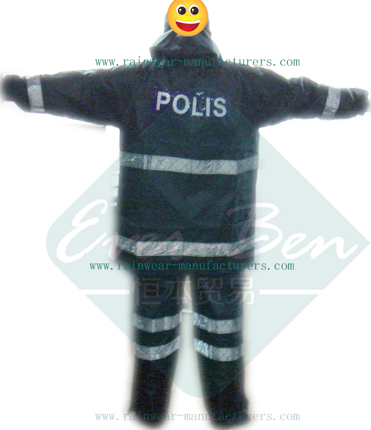 Reflective rain jacket and pants set rain suit for motorcycle riders